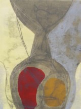 One of Lisa Oswald’s monotypes, I am But A Vessel.